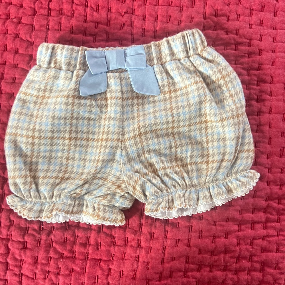 TBBC Plaid Ruffle Baby Bloomers with Bow